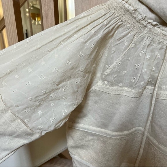 Free People Piper Hooded Pullover  in Ecru S NWT - Picture 8 of 14